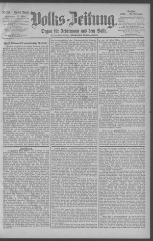 Berliner Volkszeitung vom 22.03.1890