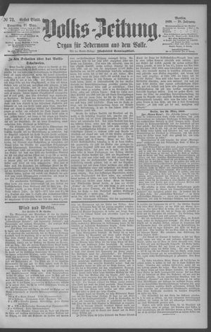 Berliner Volkszeitung vom 27.03.1890