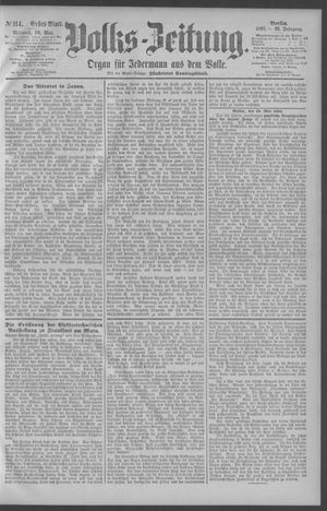 Berliner Volkszeitung on May 20, 1891