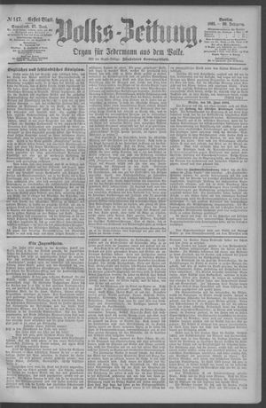 Berliner Volkszeitung vom 27.06.1891
