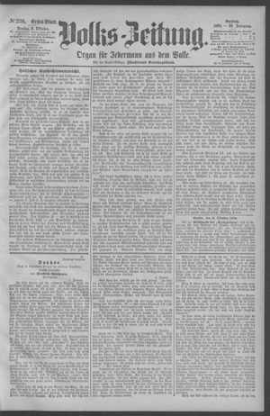 Berliner Volkszeitung vom 09.10.1891