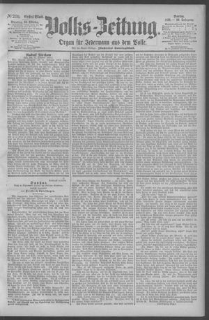 Berliner Volkszeitung vom 13.10.1891