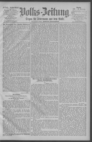 Berliner Volkszeitung vom 20.10.1891