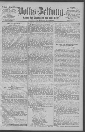 Berliner Volkszeitung vom 21.10.1891