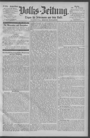 Berliner Volkszeitung vom 31.10.1891