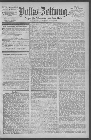 Berliner Volkszeitung vom 03.11.1891