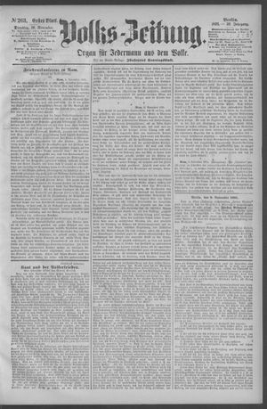 Berliner Volkszeitung vom 10.11.1891