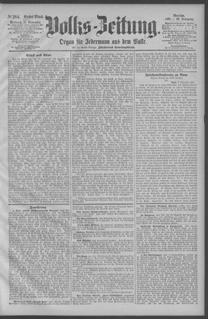 Berliner Volkszeitung vom 11.11.1891