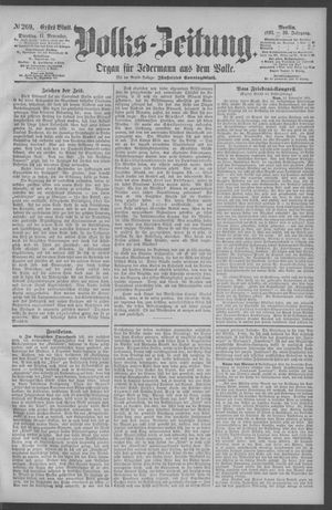 Berliner Volkszeitung vom 17.11.1891