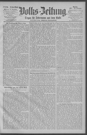 Berliner Volkszeitung vom 18.11.1891