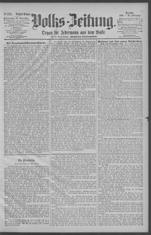Berliner Volkszeitung vom 19.11.1891
