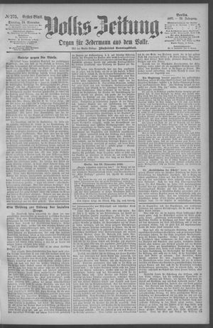 Berliner Volkszeitung vom 24.11.1891