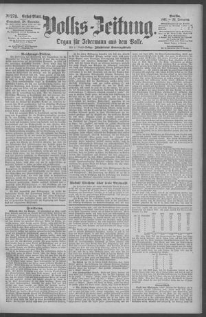 Berliner Volkszeitung on Nov 28, 1891