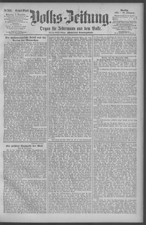Berliner Volkszeitung vom 01.12.1891
