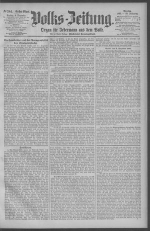 Berliner Volkszeitung vom 04.12.1891
