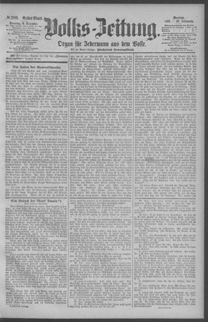 Berliner Volkszeitung vom 06.12.1891