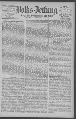 Berliner Volkszeitung vom 24.12.1891