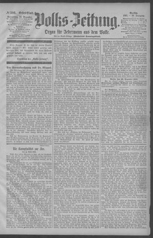 Berliner Volkszeitung vom 31.12.1891