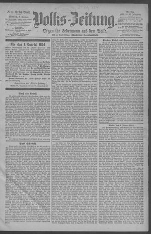 Berliner Volkszeitung vom 03.01.1894