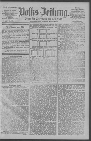 Berliner Volkszeitung vom 24.01.1894