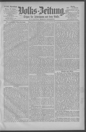 Berliner Volkszeitung vom 28.10.1895