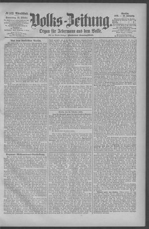 Berliner Volkszeitung vom 31.10.1895
