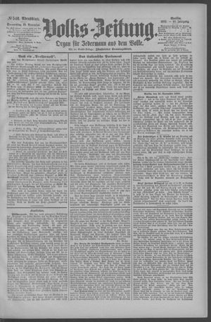 Berliner Volkszeitung vom 21.11.1895