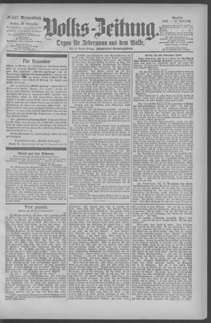Berliner Volkszeitung vom 22.11.1895