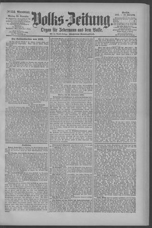 Berliner Volkszeitung vom 25.11.1895