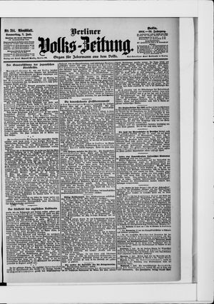 Berliner Volkszeitung on Jul 7, 1904