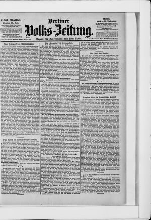 Berliner Volkszeitung on Jul 25, 1904