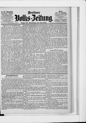Berliner Volkszeitung vom 04.08.1904