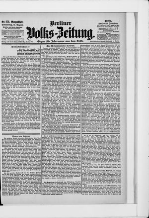 Berliner Volkszeitung vom 11.08.1904