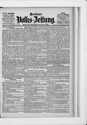 Berliner Volkszeitung vom 14.08.1904