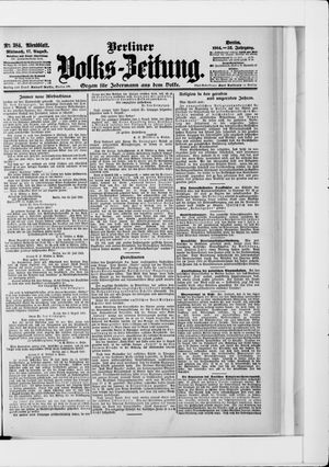 Berliner Volkszeitung vom 17.08.1904