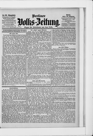 Berliner Volkszeitung vom 20.08.1904