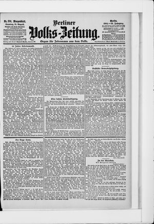 Berliner Volkszeitung on Aug 21, 1904