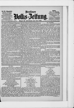 Berliner Volkszeitung vom 23.08.1904