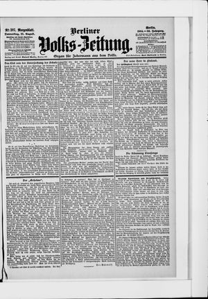 Berliner Volkszeitung vom 25.08.1904