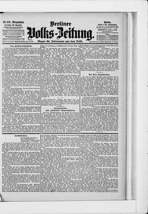 Berliner Volkszeitung vom 26.08.1904