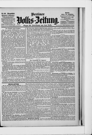 Berliner Volkszeitung vom 07.09.1904