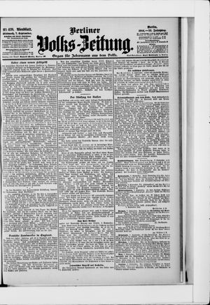 Berliner Volkszeitung vom 07.09.1904