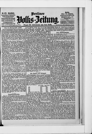 Berliner Volkszeitung vom 08.09.1904