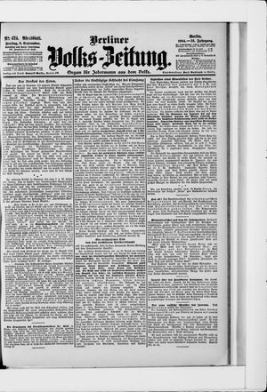 Berliner Volkszeitung vom 09.09.1904