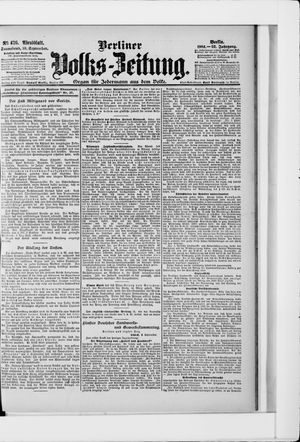 Berliner Volkszeitung on Sep 10, 1904