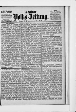 Berliner Volkszeitung vom 11.09.1904