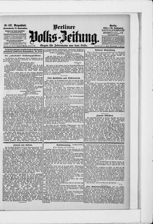 Berliner Volkszeitung vom 17.09.1904