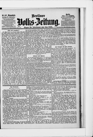Berliner Volkszeitung vom 23.09.1904