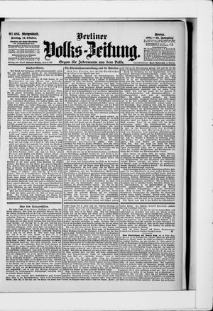 Berliner Volkszeitung vom 14.10.1904