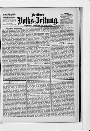 Berliner Volkszeitung on Oct 16, 1904